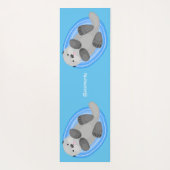 Niedlicher Cartoon-Illustrator Yogamatte (Rückseite)