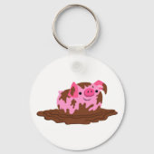 Niedlicher Cartoon im Schlamm Schlüsselanhänger (Vorderseite)