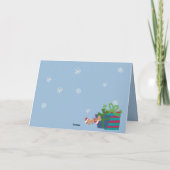 Niedlicher Cartoon in Daschund Karte (Rückseite)