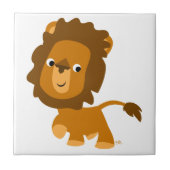 Niedlicher Cartoon Inhalt Lion Tile Fliese (Vorderseite)