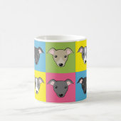 Niedlicher Cartoon Italienische Windhunde Pop Kuns Kaffeetasse (Mittel)