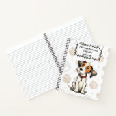 Niedlicher Cartoon Jack Russell Puppy Paw Print Notizblock (Innenseite)