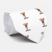 Niedlicher Cartoon Jackalope Krawatte (Gerollt)