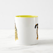 Niedlicher Cartoon Jaguars in Liebe Tasse (Mittel)