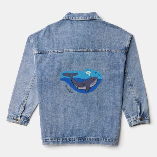 Niedlicher Cartoon Jeansjacke (Rückseite)