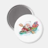 Niedlicher Cartoon Jolly Santa Claus in einem Rude Magnet (Vorderseite/Rückseite)
