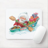Niedlicher Cartoon Jolly Santa Claus in einem Rude Mousepad (Mit Mouse)