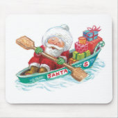 Niedlicher Cartoon Jolly Santa Claus in einem Rude Mousepad (Vorne)