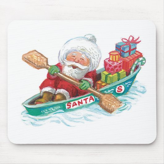 Niedlicher Cartoon Jolly Santa Claus in einem Rude Mousepad (Vorne)