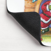 Niedlicher Cartoon Jolly Santa Claus kommt den Sch Mousepad (Ecke)