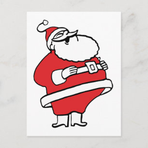 Niedlicher Cartoon Jolly Santa Claus Laughing Ho H Feiertagspostkarte