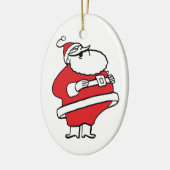 Niedlicher Cartoon Jolly Santa Claus Laughing Ho H Keramik Ornament (Links)