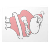 Niedlicher Cartoon Jolly Santa Claus Laughing Ho H Notizblock (Vorderseite)