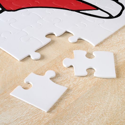 Niedlicher Cartoon Jolly Santa Claus Laughing Ho H Puzzle (Seite)