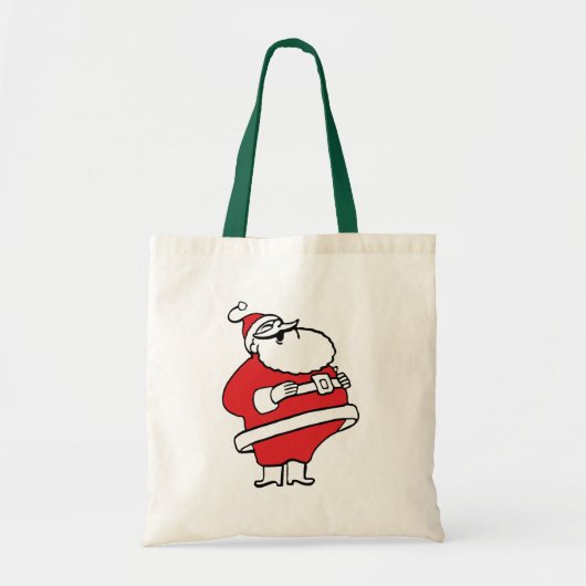 Niedlicher Cartoon Jolly Santa Claus Laughing Ho H Tragetasche (Vorne)