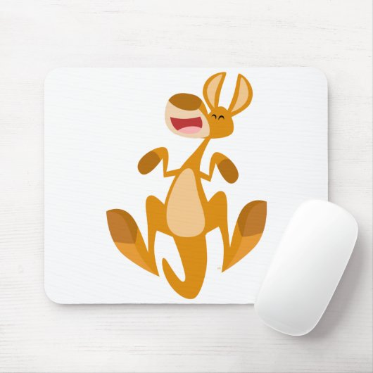 Niedlicher Cartoon Jumping Kangaroo Mousepad (Mit Mouse)