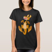 Niedlicher Cartoon Jumping Kangaroo T - Shirt (Vorderseite)