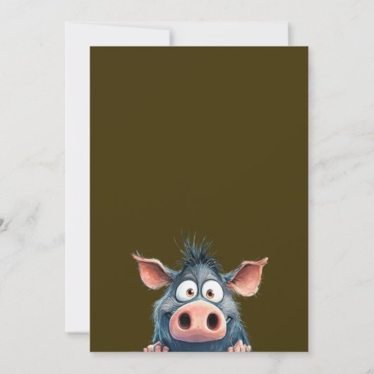 Niedlicher Cartoon Jungle Animes Kindergeburtstag Einladung (Rückseite)