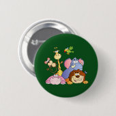 Niedlicher Cartoon Jungle Button (Vorne & Hinten)