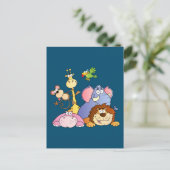 Niedlicher Cartoon Jungle Postkarte (Stehend Vorderseite)