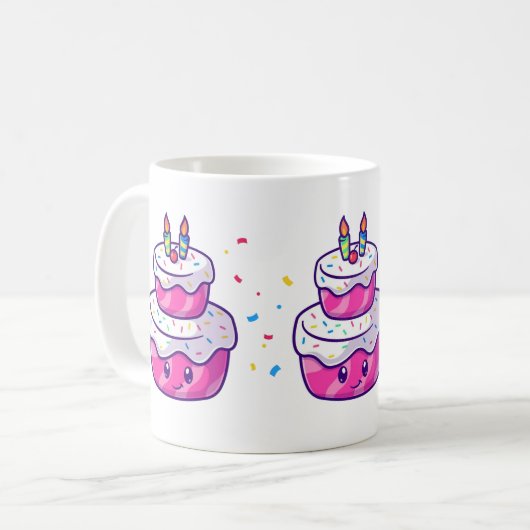 Niedlicher Cartoon Kaffeetasse (Vorderseite Links)