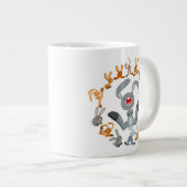 Niedlicher Cartoon Kanbits Mandala Jumbo Tasse (Vorderseite Rechts)