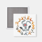 Niedlicher Cartoon Kanbits Mandala Magnet (Vorderseite/Rückseite)