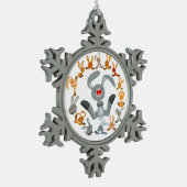 Niedlicher Cartoon Kanbits Mandala Pewter Ornament (Links)