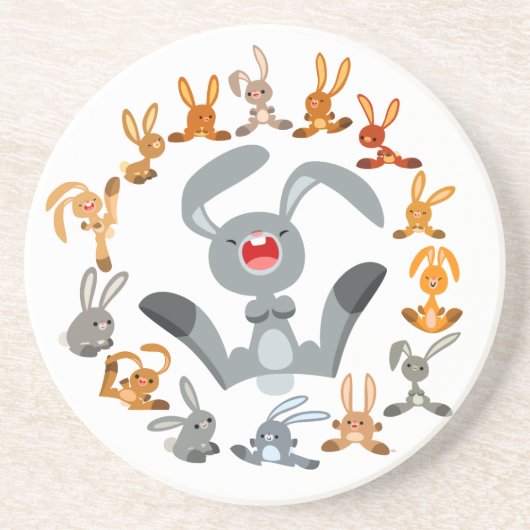 Niedlicher Cartoon Kanbits Mandala Untersetzer (Vorne)