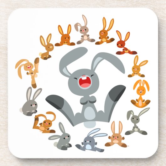 Niedlicher Cartoon Kanbits Mandala Untersetzer Set (Vorderseite)