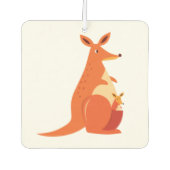 Niedlicher Cartoon Kangaroo & Baby Autolufterfrischer (Vorderseite)
