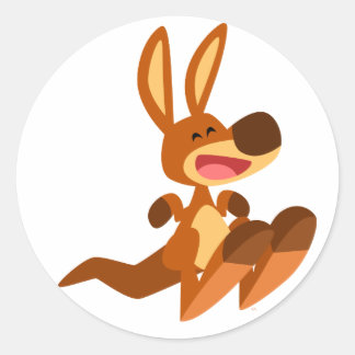 Niedlicher Cartoon Kangaroo Joey Sticker