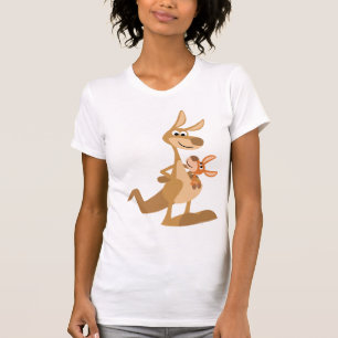 Niedlicher Cartoon Kangaroo Mum und Joey Women T - T-Shirt