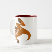 Niedlicher Cartoon Kangaroo-Tasse Somersault Zweifarbige Tasse (Vorderseite Links)
