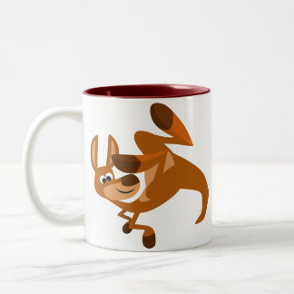 Niedlicher Cartoon Kangaroo-Tasse Somersault Zweifarbige Tasse