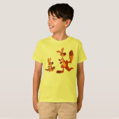 Niedlicher Cartoon Kangaroo Vater and Son Children T-Shirt (Vorne ganz)
