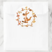 Niedlicher Cartoon Kangaroos Mandala Sticker (Tasche)