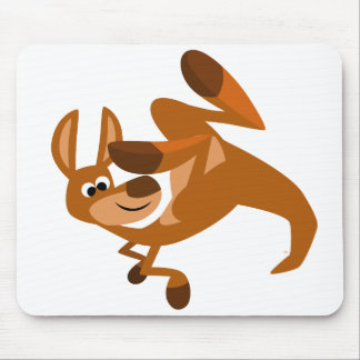 Niedlicher Cartoon Kangaroo's Somersault Mousepad