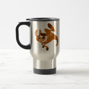 Niedlicher Cartoon Kangaroo's Somersault-Tasse Reisebecher