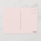 Niedlicher Cartoon Kaninchenliebe HerzValentinstag Postkarte (Rückseite)