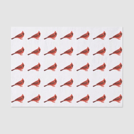 Niedlicher Cartoon Kardinal Seidenpapier (Vorderseite)