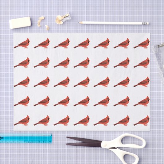 Niedlicher Cartoon Kardinal Seidenpapier (Handwerk)