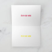 Niedlicher Cartoon Karte (Innenseite)