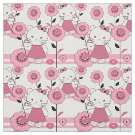 Niedlicher Cartoon Kätzchen Stoff