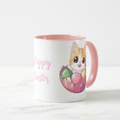 Niedlicher Cartoon Katze in Ostereier Tasse Adorab (VorderseiteRechts)