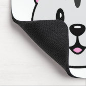 Niedlicher Cartoon Katze mit Blume auf ihrem Kopf Mousepad (Ecke)