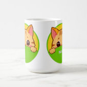 Niedlicher Cartoon Katze mit hellen Farben Kaffeetasse (Mittel)