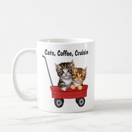 Niedlicher Cartoon Katzen Kaffeetasse (Links)