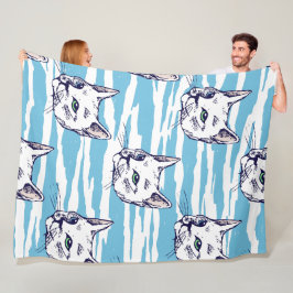 Niedlicher Cartoon Katzen Nahtloses Muster Fleecedecke