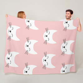 Niedlicher Cartoon Katzen Nahtloses Muster Fleecedecke